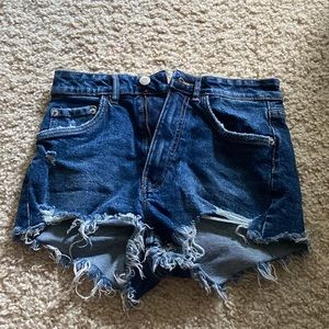 Zara high-waisted jean shorts size 2